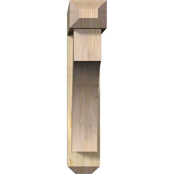 Westlake Craftsman Rough Sawn Bracket W/ Offset Brace, Douglas Fir, 8W X 40D X 40H